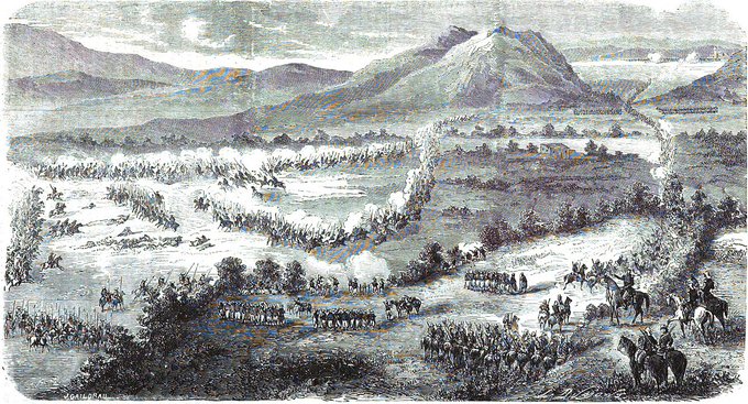historia_mexico's tweet photo. 4 de mayo de 1862: Las tropas comandadas por Tomás O’Horán y Antonio Carvajal vencen a los conservadores Leonardo Márquez  y José María Cobos en Atlixco, #Puebla. Esto impide a las fuerzas conservadoras unirse a las francesas en la #Batalladel5deMayo . https://t.co/yBMfdPCa0M