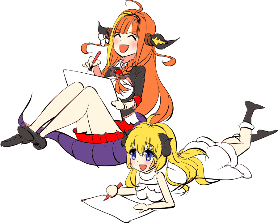 桐生ココ ,角巻わため 「#みかじ絵 #つのまきあーと 」|sukkiriのイラスト