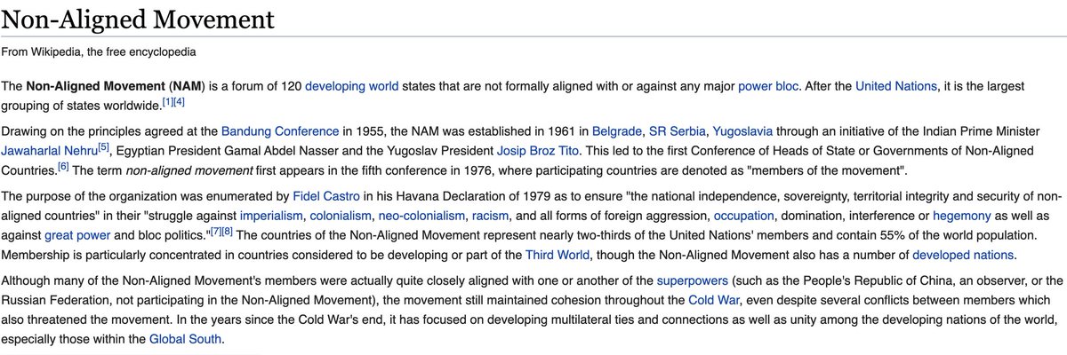 worldinflection's tweet photo. CHINA and RUSSIA are not alone, the Non aligned Movement is getting stronger and more powerful
US Support is shifting, those countries know that China don't invade and export ideology
It wants to trade, build roads,schools and hospitals. Seek WIN-WIN relationship
IMPERIALISM over https://t.co/Caz5INp1vZ