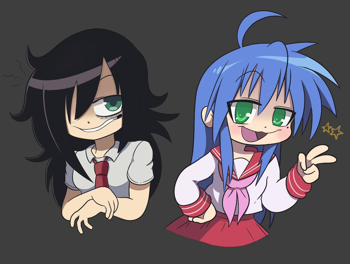 afroninja180's tweet photo. Tomoko &amp; Konota = two sides of the same coin? https://t.co/BDFI7PH4Zi