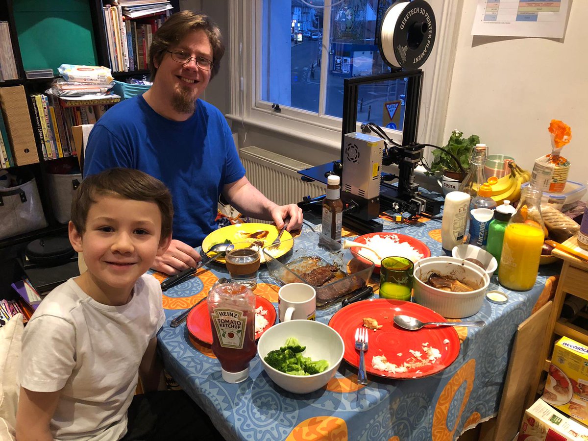 HelpfulEngUK's tweet photo. Today's volunteer shout out is to the Ramos-Muir household, whose 3D printer has become part of the family 😂 Their 7 year old has even learnt how to print our reusable visors, now that's a #homeschool success! ⭐

Please support our fundraiser ��https://t.co/JtUDXUcNdF https://t.co/8azmlZq8VY