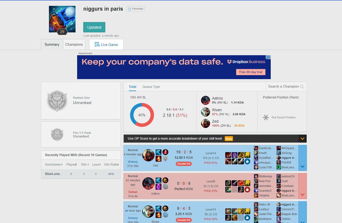 RekTechNinja's tweet photo. @riotgames how is this name aloud in the game https://t.co/rrjzSD9oLX