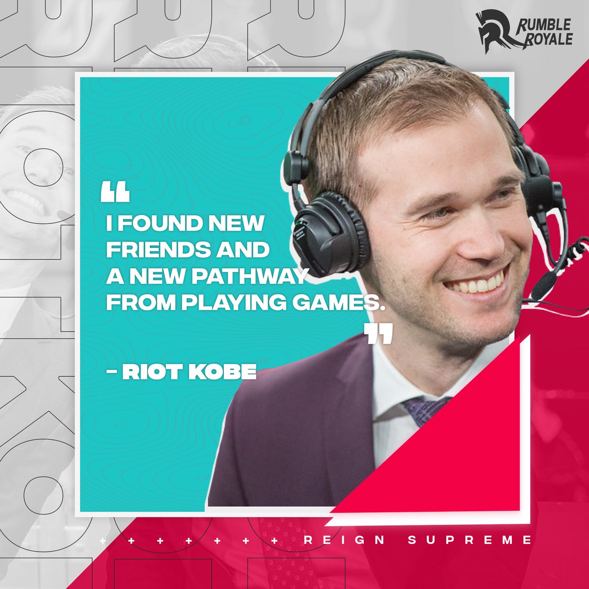 RumbleRoyalePH's tweet photo. This is very heartwarming. ♥
During an interview with #InvenGlobal, #RiotKobe talked about his past that helped lead him to his current passion, casting #esports.
How about you?
How did playing games affect your life?
🖥⌨🖱📱🕹🎮
#LoL #LCS #LeagueofLegends #RiotGames https://t.co/h6U44Luv4Y
