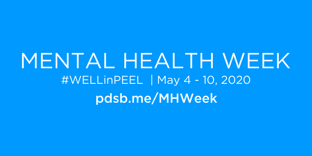 In these challenging times, we need to take care of ourselves and each other more than ever. During Mental Health Week, let’s put the focus on our mental well-being, raise awareness and continue to help each other to be #WELLinPEEL.

cc- <a href="/MHRTPeel/">PDSB Mental Health Resource Team</a>, <a href="/SocialWorkPDSB/">PDSB Social Work Department</a>, <a href="/PDSBWellbeing/">PDSB Staff Wellbeing</a>