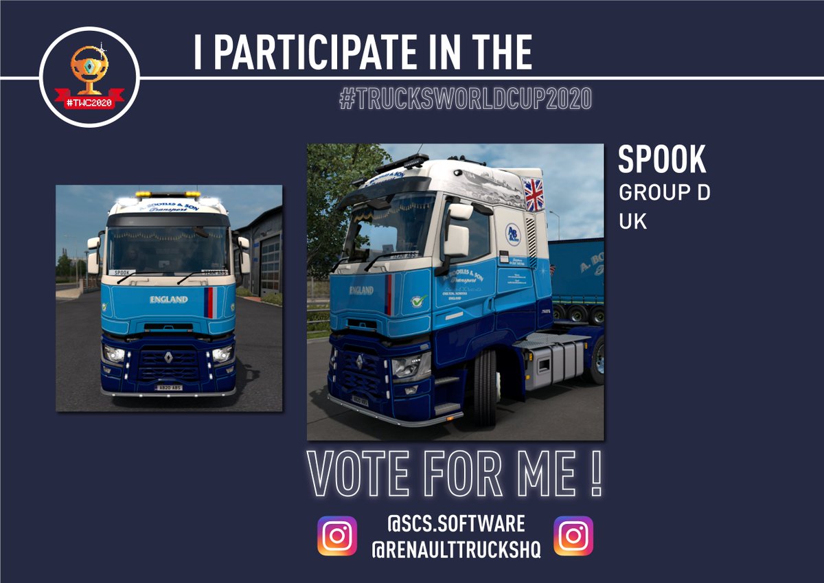 ABSTransport's tweet photo. @RenaultTrucksUK What do you think to our T high? This is also our Driver "#Spook" entry into the @SCSsoftware @RenaultTrucksCo #TWC2020 competition.  

#ETS2 #EuroTruckSim #TruckSim #RenaultTrucks https://t.co/X8tBi5JVm0