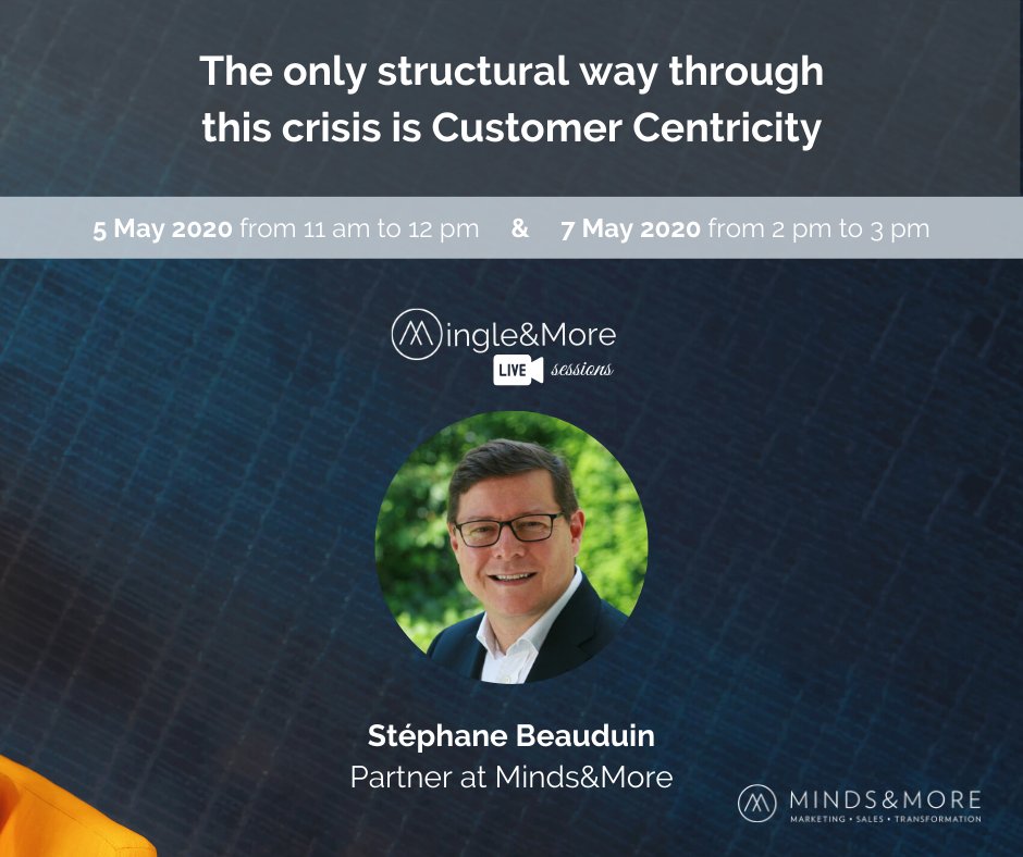 MindsandMore's tweet photo. Let's start a new week with a Mingle&amp;More Live Session on #CustomerCentricity ⚡Stéphane Beauduin, partner at Minds&amp;More, will help you solve different customer problems and listen to your customers in a different way. Register now 👉https://t.co/vKLKKgCtes https://t.co/4JMd08RBbE
