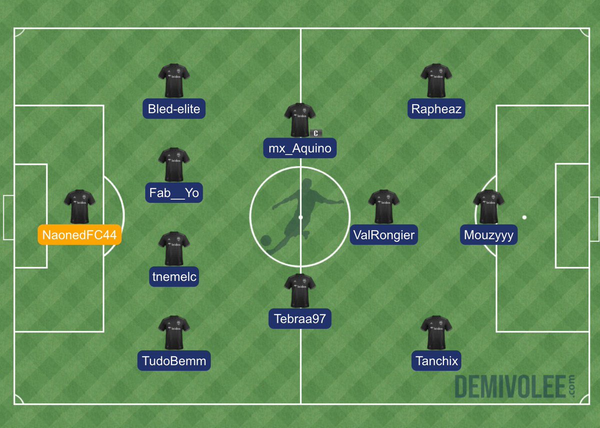 La deuxième édition de la #eGiveMeLeague débute ce soir, on tentera de conserver notre titre de champion et de réaliser le back-to-back 👊🏼 

Rendez-vous à 21h30 🆚 @EsportZenion. 

Le onze pour cette compétition 👇🏼