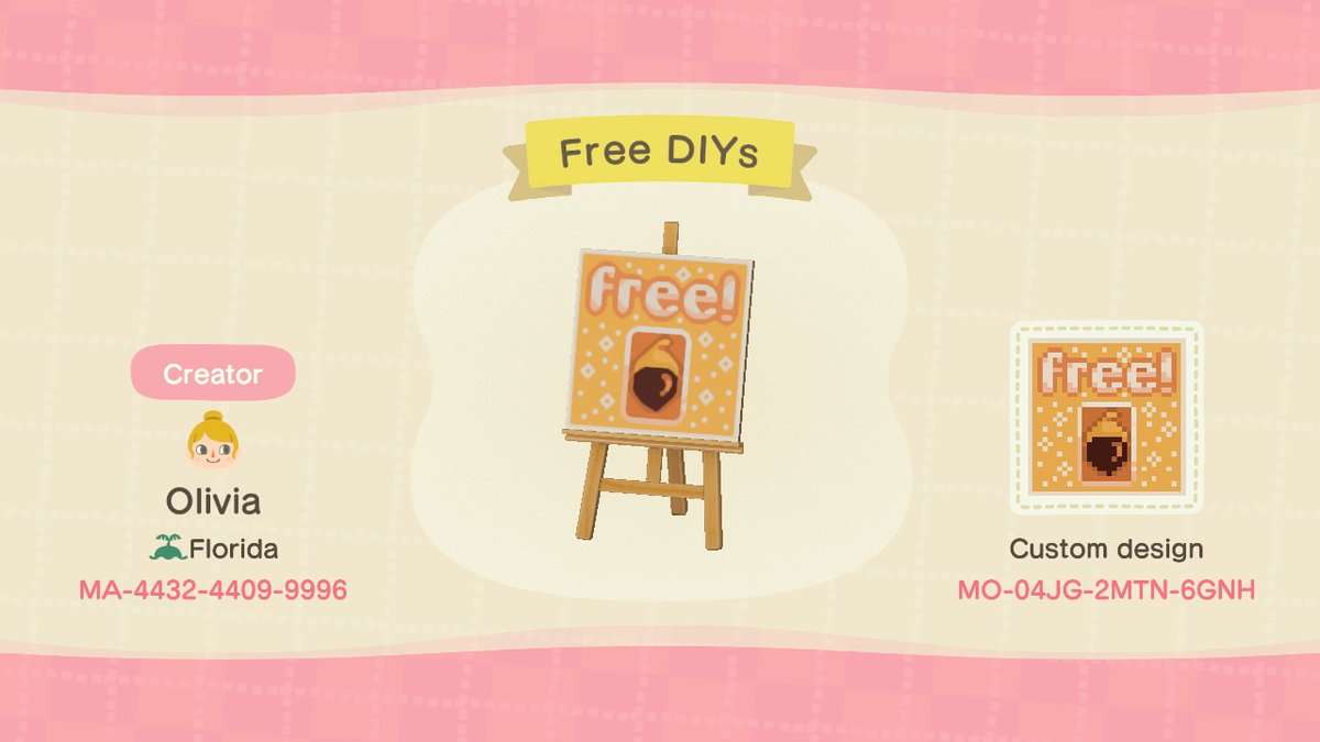 acnh_olivia's tweet photo. Made a sign for my little free DIY area! 
#AnimalCrossing #ACNH #AnimalCrossingNewHorizons #ACNHdesigns #ACNHdiy https://t.co/PKNdOwwReg