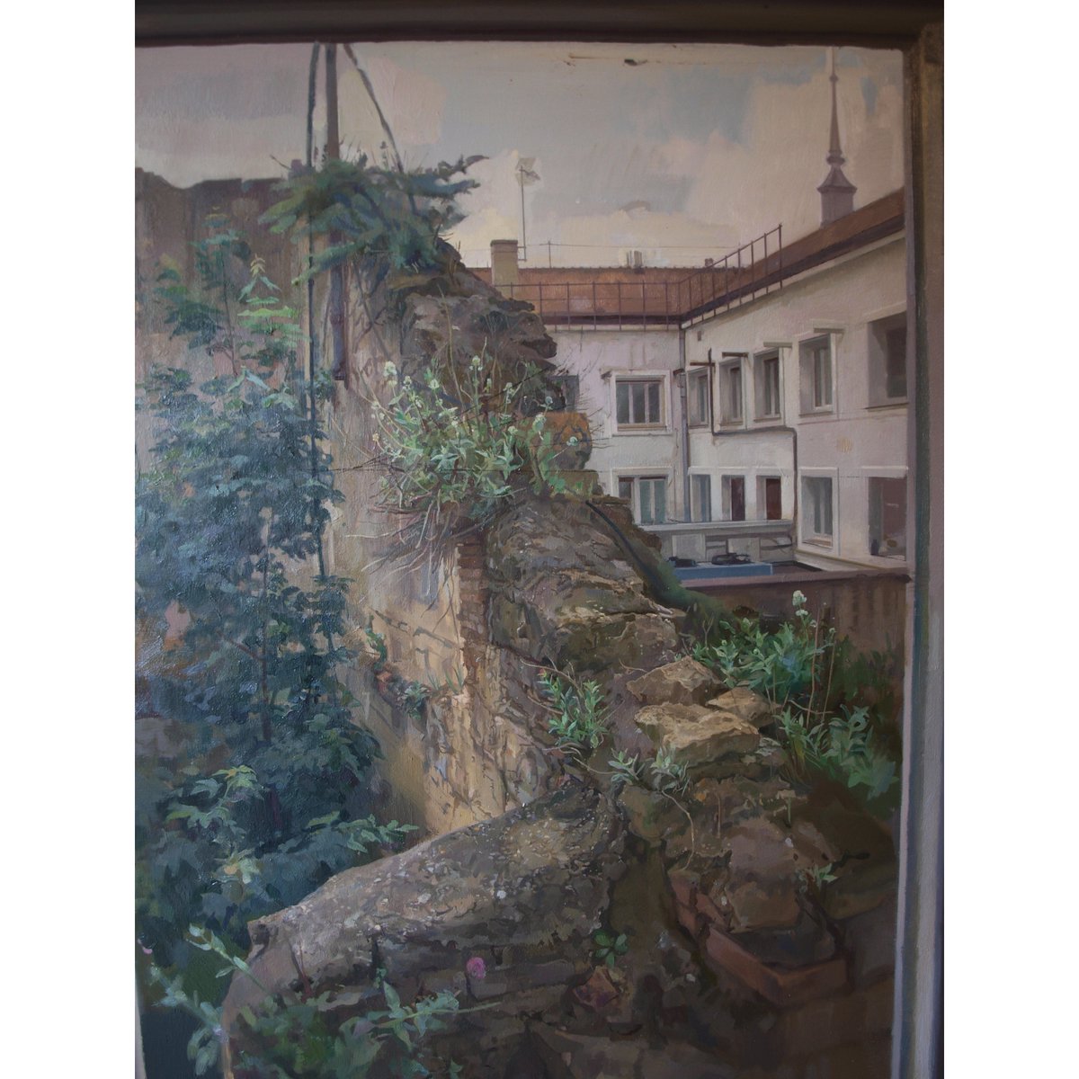 EduardoAlsasua's tweet photo. Pintando en casa Marzo/Abril/Mayo 2020. Ruinas de San Francisco desde la ventana. #Ventana #ruinas #paint #paintinprogress #window #landscape #gris #ocre #ruins #realism #contemporaryrealism #contemporarypainter #contemporaryartwork #figurativepainting #contemporaryart #arte #art https://t.co/7JNT4OHfWj