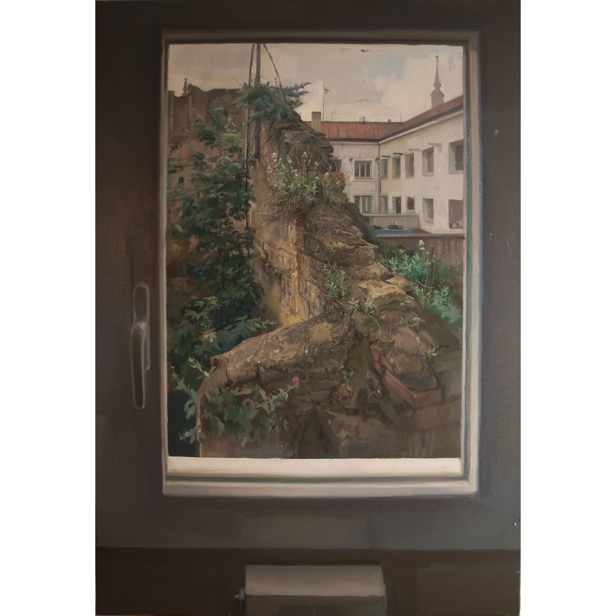 EduardoAlsasua's tweet photo. Pintando en casa Marzo/Abril/Mayo 2020. Ruinas de San Francisco desde la ventana. #Ventana #ruinas #paint #paintinprogress #window #landscape #gris #ocre #ruins #realism #contemporaryrealism #contemporarypainter #contemporaryartwork #figurativepainting #contemporaryart #arte #art https://t.co/7JNT4OHfWj