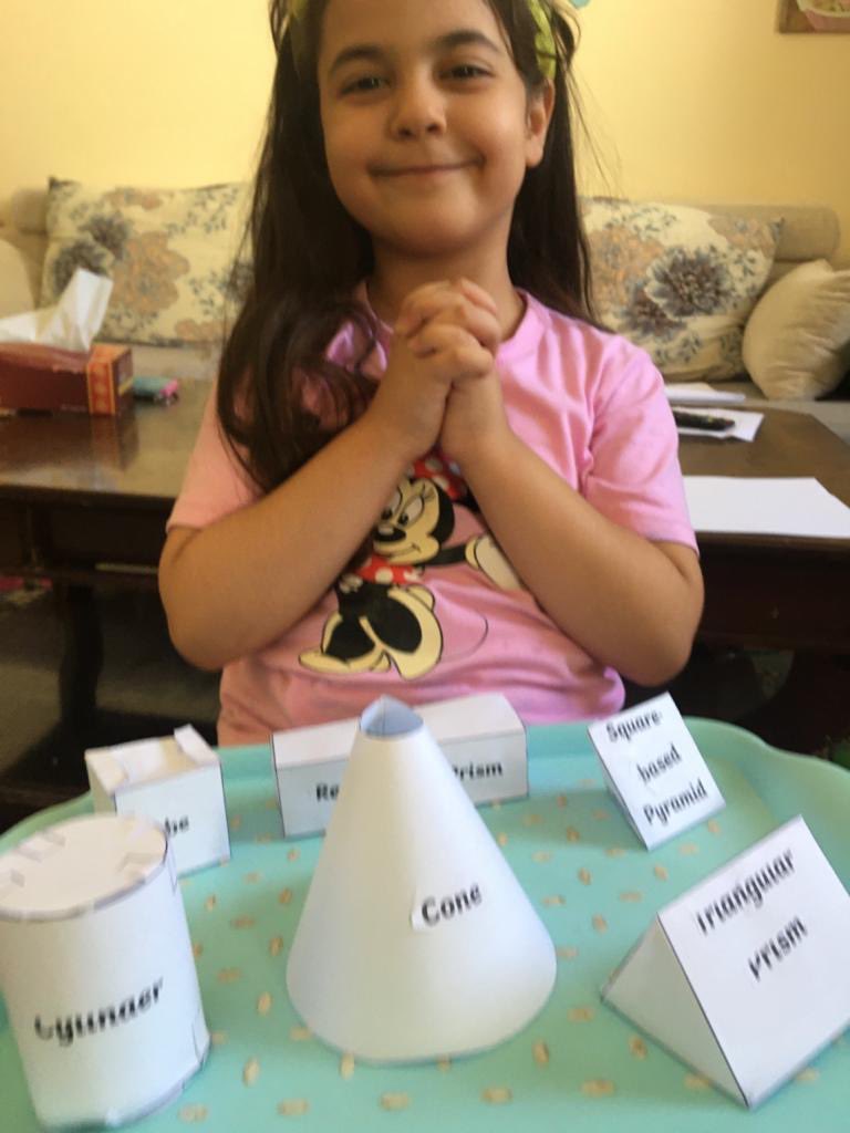BelvedereInt's tweet photo. It’s a job well done for Naya in 2B with some great work on shapes. #shapingupcanbefun #BISdistancelearning #alainuae #adek @ADEK_tweet https://t.co/l4cLcJOUnk