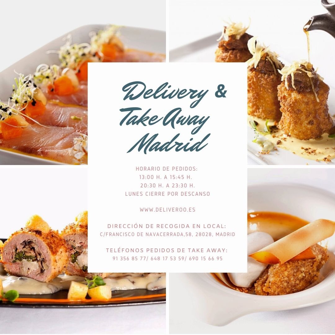 A partir de mañana, martes 5 de mayo, nuestro servicio #delivery y #Takeaway en #Madrid estarán disponibles. 

Además de algunos de nuestros piqueos estrella, podréis disfrutar  también de una selección de los mejores platos de <a href="/cilindromadrid/">Cilindro Restaurante</a>