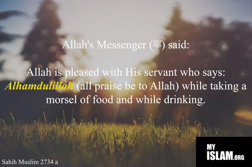 MyIslamorg's tweet photo. Anas b. Malik reported that Allah’s Messenger (ﷺ) said: Allah is pleased with His servant who says: Alhamdulillah (all praise be to Allah) while taking a morsel of food and while drinking.

#alhamdulillah #hadith #ramadan #Iftar  #suhoor https://t.co/lT4Jv6BcdE