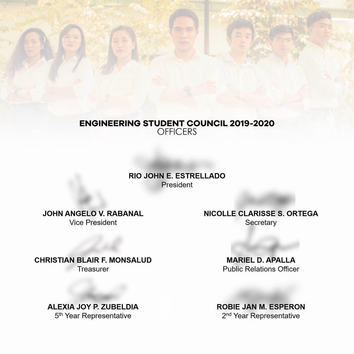 UEMLAENSC's tweet photo. [READ] FAREWELL MESSAGE OF ENSC 2019-2020

As we, The Engineering Student Council A.Y. 2019–2020, bid good bye to this tenure, we would like to extend our message to the whole College of Engineering. 

Thank you and farewell, engineering warriors. 💛🧡❤️

#AllForEngineering https://t.co/N4EnzejWWp