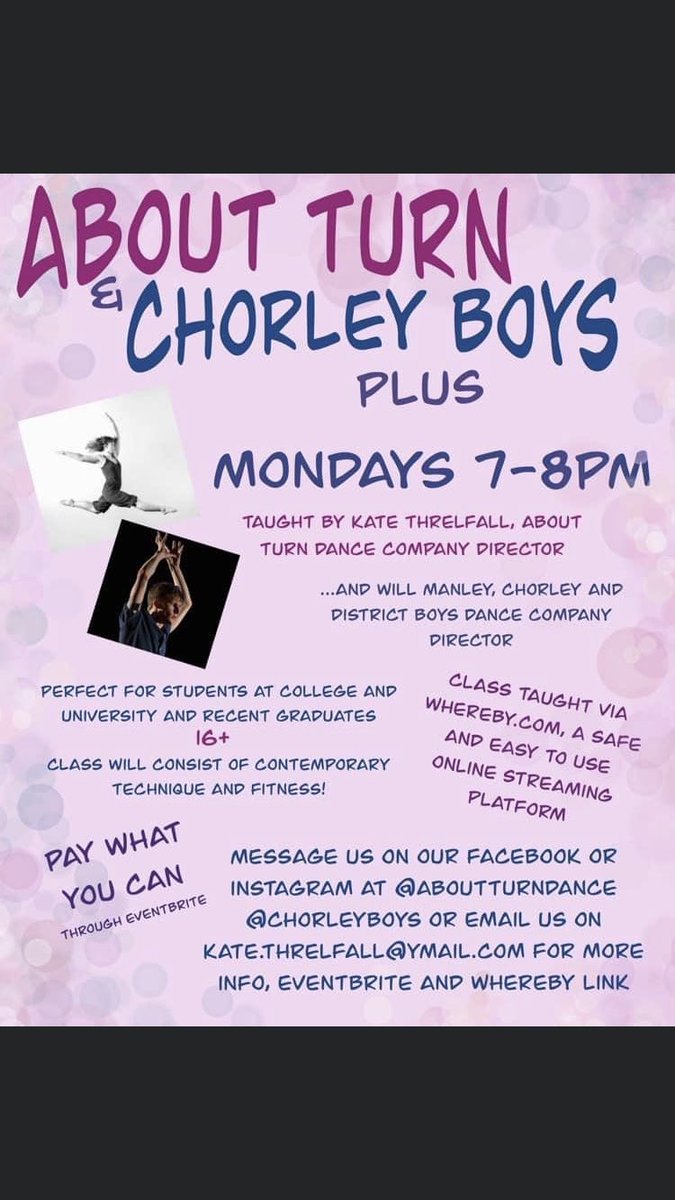 Starting TONIGHT - fabulous online class with two of the most talented young teachers in the NW region. Please share, everyone welcome😍@NorthWestDance <a href="/onedanceuk/">One Dance UK</a> <a href="/ludusdance/">Ludus Dance</a> <a href="/LudusYouth_Co/">LUDUS YOUTH DANCE COMPANY</a> <a href="/Newman_College/">Cardinal Newman College</a> <a href="/LIPASixthFormCo/">LIPA Sixth Form College</a> <a href="/EdgeFWD3rdEdge/">Edge Hill Dance Company</a> <a href="/FormbyHighDance/">FormbyHighDance</a> <a href="/RunshawCollege/">Runshaw College</a>
