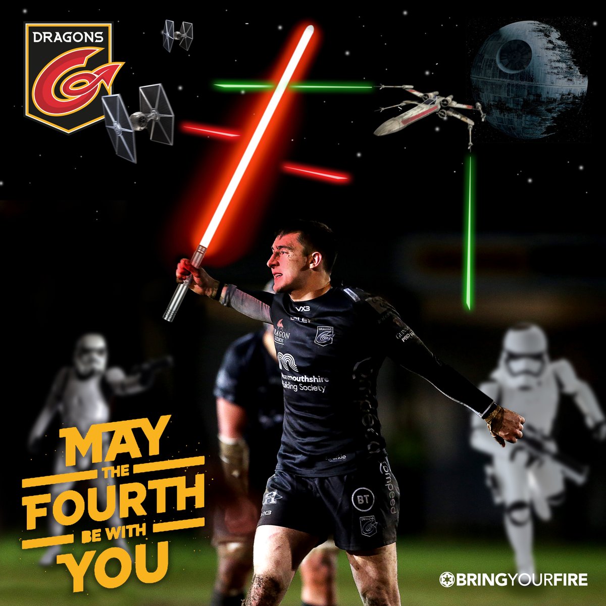 dragonsrfc's tweet photo. 🐉 ➡️ #StarWars  
A long time ago in a galaxy far, far away.... @samdavey1993 was still a hero❗️

As it's #StarWarsDay rest assured The Force will be with you. Always. 

#StaySafeStayHome #MayThe4thBeWithYou #BringYourFire 🔥  #MayThe4th https://t.co/8KXA3vdiCq
