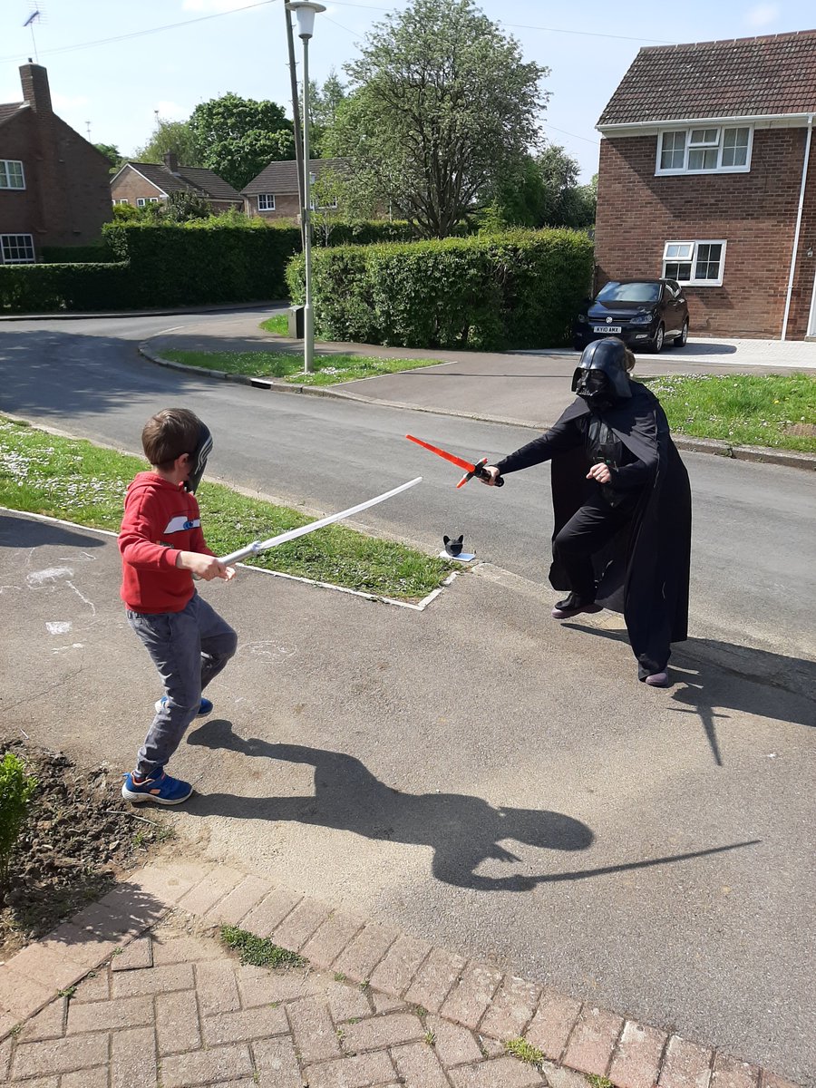 SarahDuffey5's tweet photo. We had a visit from Darth Vader this morning! May the 4th be with you.  @holyfamilywgc @ssascommunity @Miss_JHolmes @MrsAdamsyear1 @MrsTennant4 https://t.co/o4YlAxjoI4