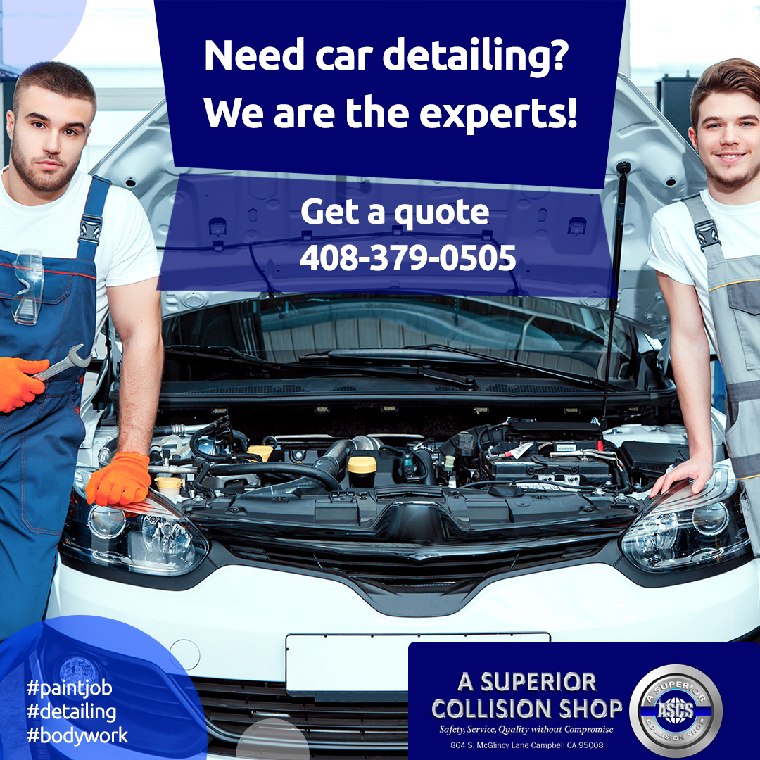 A_SuperiorShop's tweet photo. Need car detailing? We are the experts! We’ll make sure that your car is as shiny as a new pin when you drive her out. Call 408-379-0505 or visit https://t.co/hdXbJ8yS9b #paintjob #detailing #autobodyrepairshop #autobodycollision #cardetailingshop #carrepairshops #campbell https://t.co/7iYwirkQld