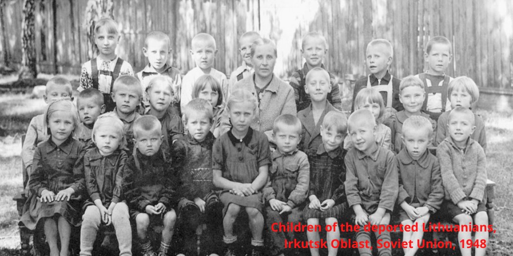 LT_OSCE's tweet photo. To understand scale of #SovietTerror (1940-41 &amp; 1944-90) to #Lithuania🇱🇹⬇️

From nearly 3 mio of people:
- 131k - deported to Siberia (28k died)
- 20,5k - killed in resistance movement
- 187k - detained/imprisoned (25k killed/died)
- 496k - left 🇱🇹 ag. their will

#HistoryMatters https://t.co/YLwQOwRG3Q