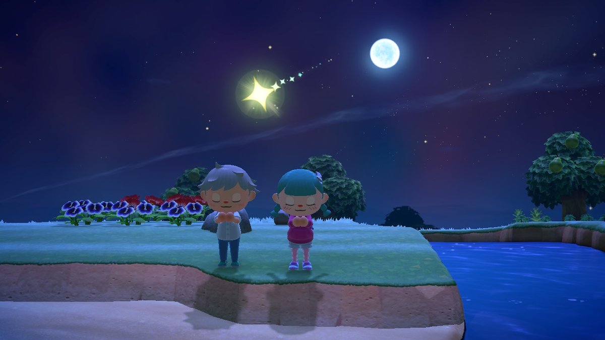 giuliart80's tweet photo. i nostri sogni in un desiderio da lasciare a una stella cometa #AnimalCrossing #ACNH #NintendoSwitch https://t.co/Iv1RbP8QhO
