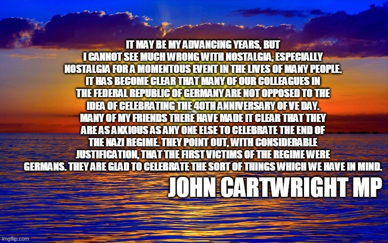 Cartwright responded in Parliament on 28 January 1985 to chide.Cartwright’s words and thoughts are clearly hugely bloody influential when we look forward to 1995.But they’re pretty involved so if you want to follow the full discussion – read Hansard/18