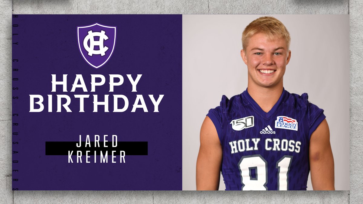 HCrossFB's tweet photo. Let's all wish a happy birthday to freshman WR @JaredKreimer!

#GoCrossGo https://t.co/d5MaL0jmxB