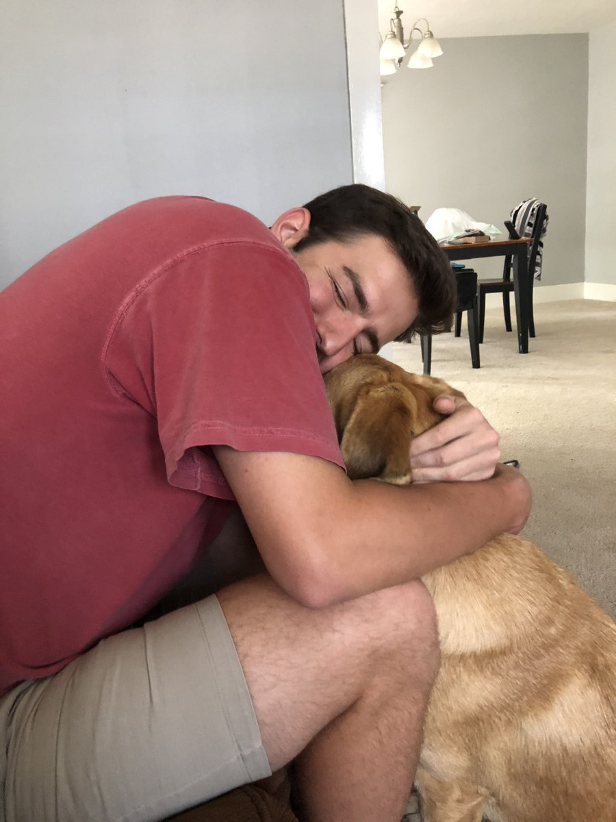 chastonmiller's tweet photo. We got us a new friend! Say hello to Sandy Chunks (yes that’s her real name) :’) https://t.co/vWxKFHWCsd