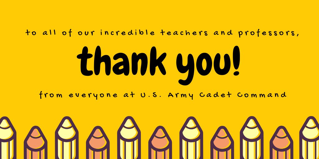 ArmyROTC's tweet photo. Our #MotivationMonday challenge for you: send a note of gratitude and encouragement to your favorite teacher or professor! 🍎 👩‍🏫 👨‍🏫  #TeacherAppreciationWeek #ProjectHope https://t.co/clsBMnldx4