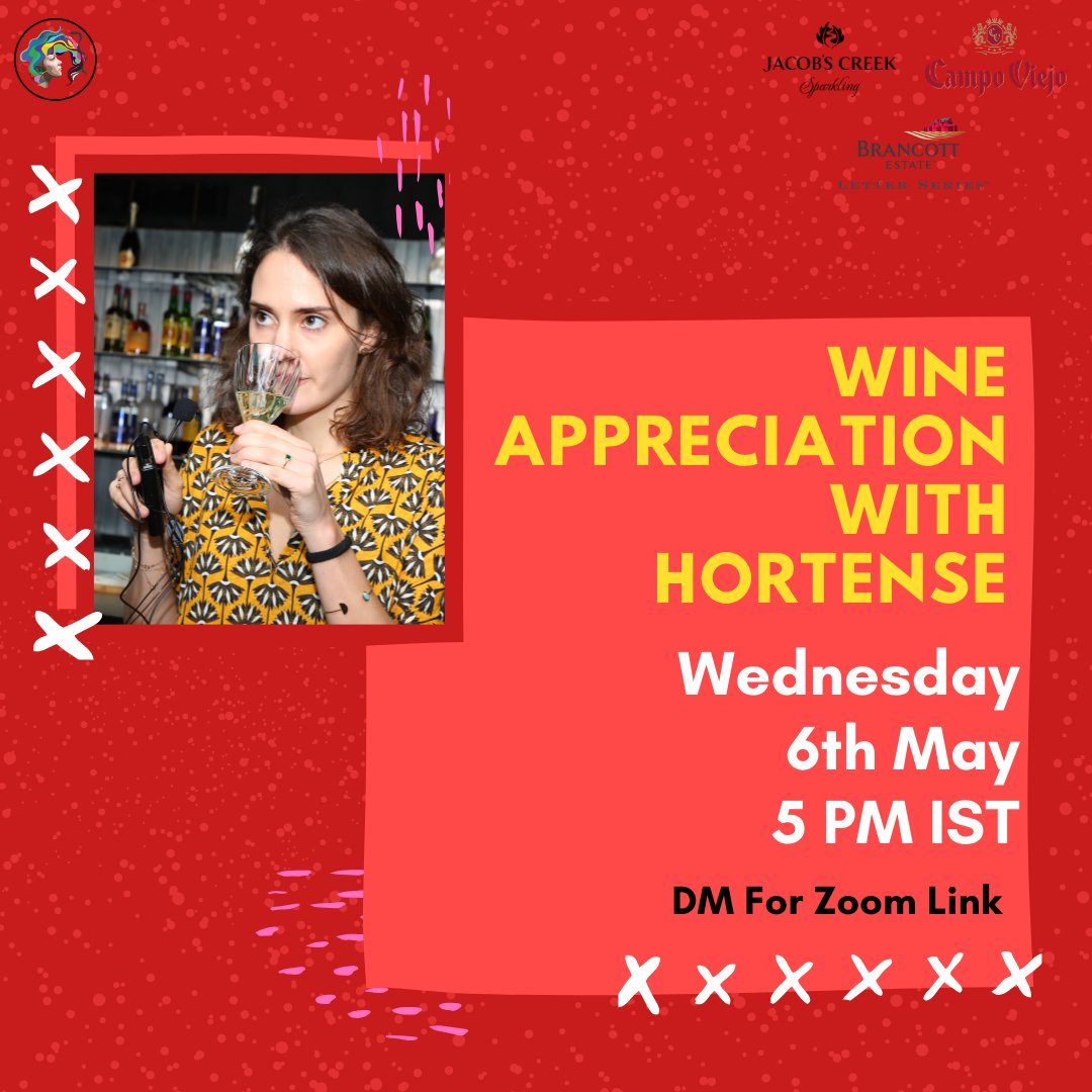 Our favourite wine Ambassador - Hortense Cabouret will introduce you to the technique of wine tasting, share some wine tips &amp; etiquettes &amp; answer all your wine related questions via a ZOOM Masterclass. 
To register, simply tweet to us. (Ladies only)
<a href="/GulPanag/">Gul Panag</a> <a href="/SethShruti/">Shruti Seth</a>