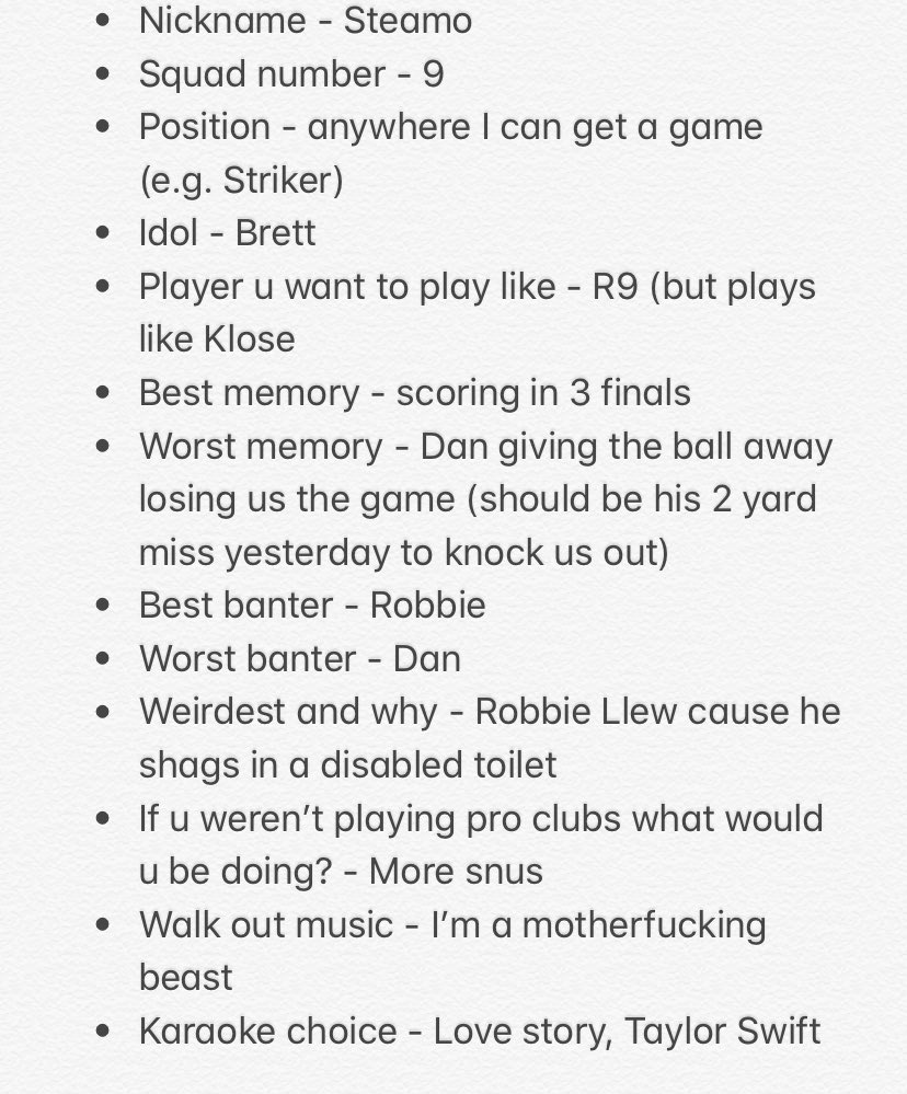 KleesAtTheWheel's tweet photo. PLAYER PROFILE: Dominic ‘Steam Train’ Jefferies 

#ProClubs #FIFA20 #Choochoo #Klose #COYK https://t.co/5SPOBHiZ7f
