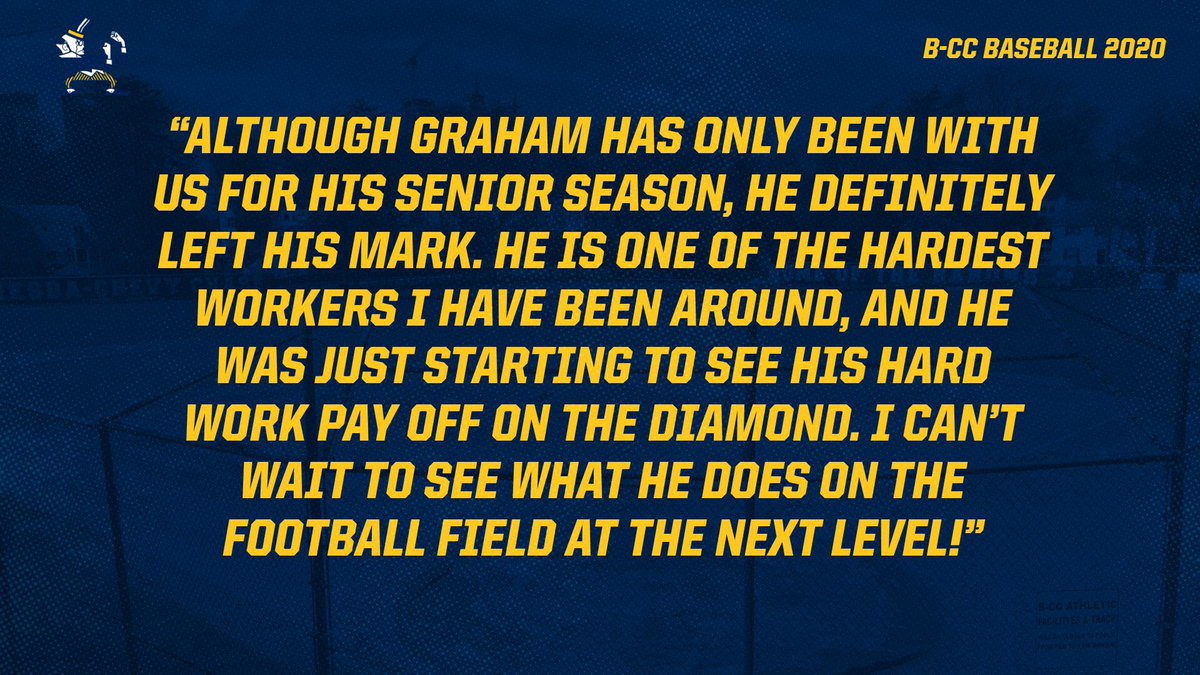 baronsbaseball's tweet photo. Today we honor senior infielder/DH Graham Blondes (The Citadel).  Graham was a force on the playing field in 3 sports, and is as tough a competitor as it gets...all the best next year playing football! @BCC_Barons @BCC_Sports @BccBoosters @DrMooneyBCC @cszscores @PBRMaryland https://t.co/snQHuEP4G5