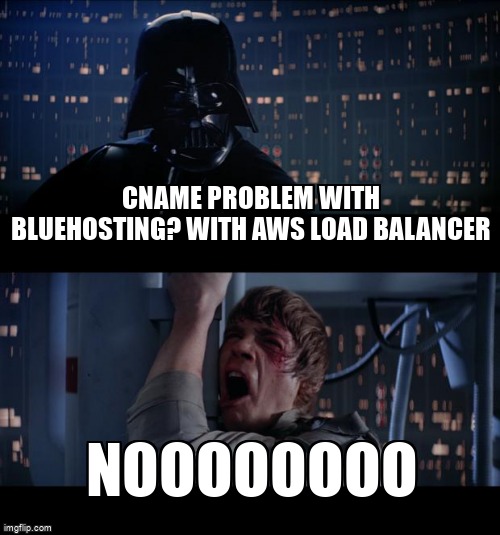 overflow_meme's tweet image. CNAME problem with Bluehosting? With AWS Load Balancer stackoverflow.com/questions/6158… #bluehost #amazonelb #amazonec2 #amazonwebservices