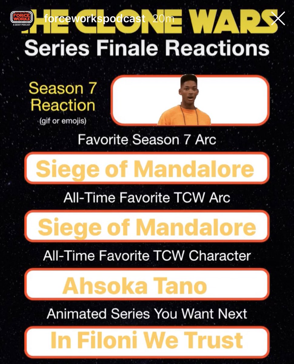 forceworkspod's tweet photo. We’ve got our reactions to the end of #TheCloneWars over on our new Instagram. https://t.co/bI6iKxb7FD https://t.co/EqoKxahGaF