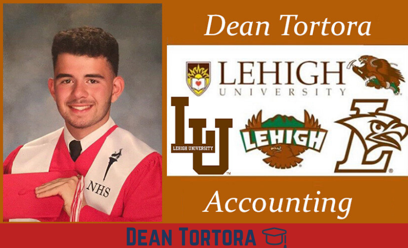 MNHSGuidance's tweet photo. Congratulations to Dean Tortora who will be continuing his education at Lehigh University with a major in Accounting! @LehighU @MHSBraves #MNHSwearwearegoing2020 https://t.co/xTXrE1omhQ