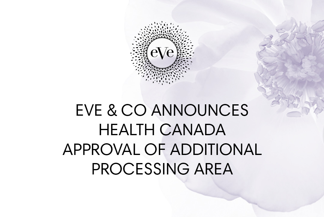 EveCoCannabis's tweet photo. Eve &amp; Co Announces Health Canada Approval of Additional Processing Area. Click the link to read full press release: https://t.co/0MiIkqmiPc

#EveCannabis #YouGrowGirl #CanadianCannabis #WomenInWeed https://t.co/InFEhyQ9cG