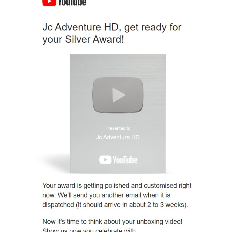 HUGE thank you to everyone who helped make this possible. #youtube #video #playbutton #Awards @100000subs