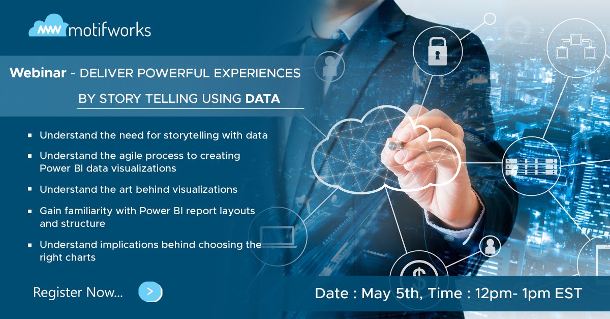 motifworks's tweet photo. Last few hours left to register for our #Webinar, hurry up! Our Data Director, Tarun Agarwal will help you understand the agile process to creating #PowerBI data visualizations and the art behind visualizations.

Enroll here: https://t.co/3Drzr8Snxl 
5th May | 12PM – 1PM (EST) https://t.co/KVp0laLLZj