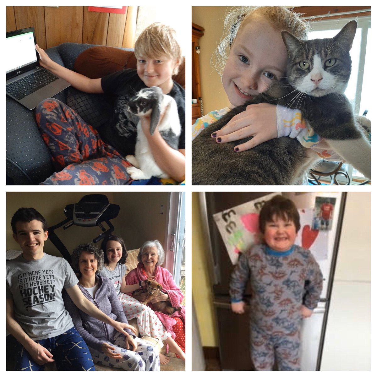 PalmerRapids_PS's tweet photo. A sampling of our PRPS team that participated in the virtual pyjama day!  #PRPSRocks #emergencyonlinelearning https://t.co/bYmwkwrqoC