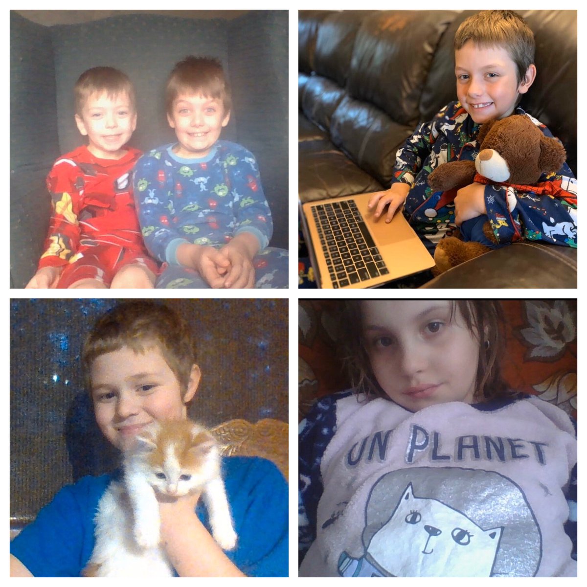 PalmerRapids_PS's tweet photo. A sampling of our PRPS team that participated in the virtual pyjama day!  #PRPSRocks #emergencyonlinelearning https://t.co/bYmwkwrqoC