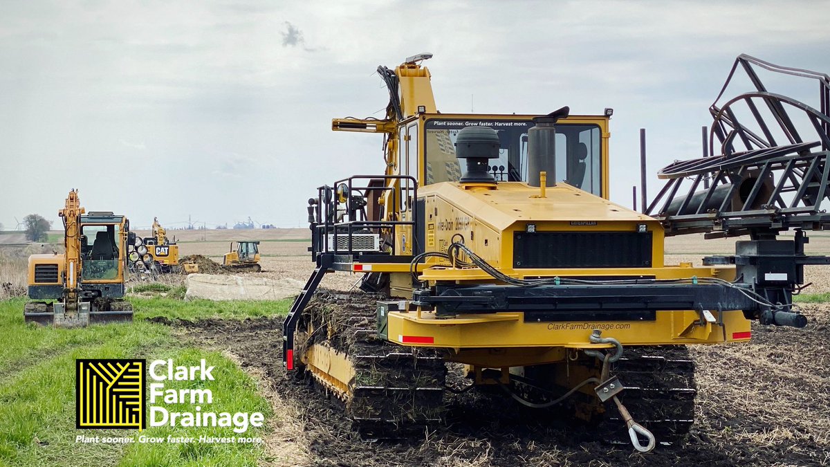 ClarkFarmDrain's tweet photo. Don’t let the prospect of heavy spring rains on your farm ground keep you up at night. #Drainage #TileDrainage #Agriculture #WaterManagement #CatC15 #InterDrain #2050GP https://t.co/3uz3rcCKIF