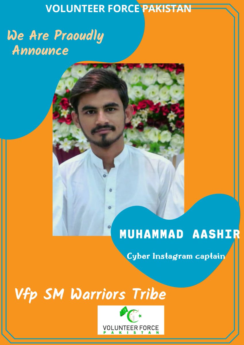VFPgujranwala's tweet photo. Volunteer Force Pakistan proudly announce Cabinet SM Warriors Tribe, considering a passionate sou!ls for leading qualities.

Common People Doing UnCommon Things!
#VolunteerForcePakistan https://t.co/lgFDwLhIn5
