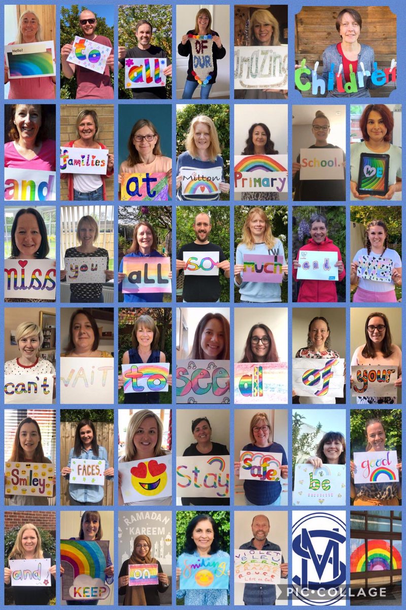 SchoolMilton's tweet photo. From all of us to all of you....🌈😁 https://t.co/8nSKN3u108