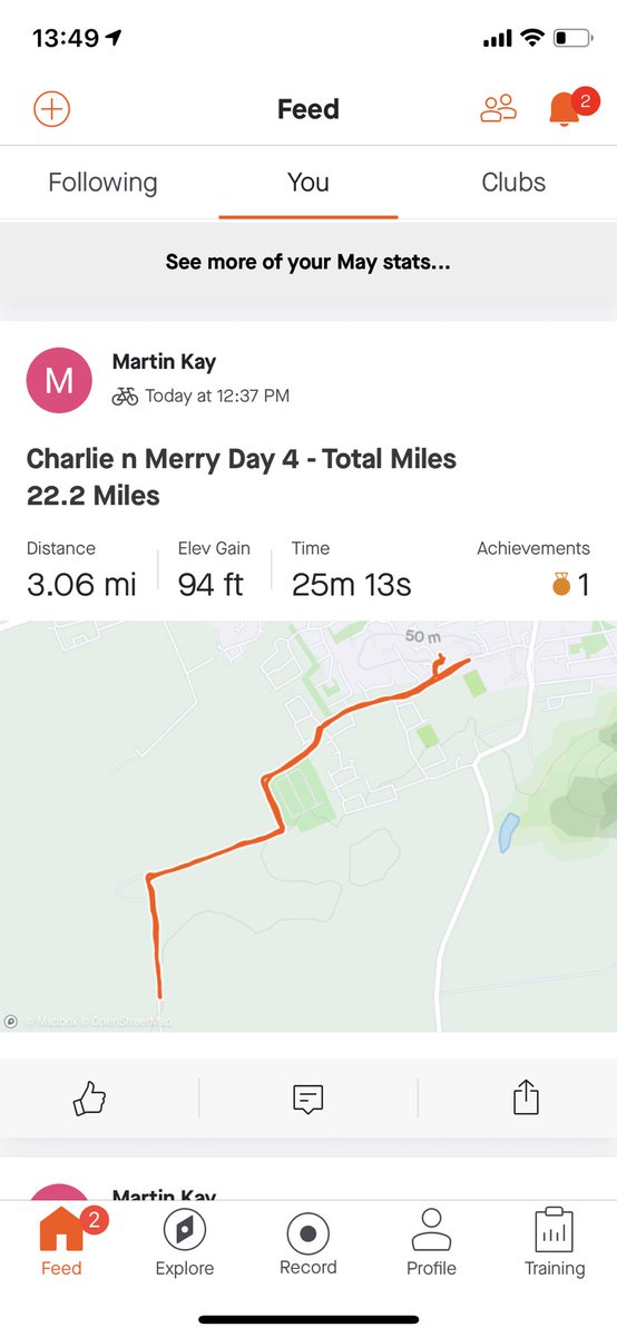 ChasChallenge's tweet photo. Day 4 - 22.2 Miles done. https://t.co/ZVUz9bczNz