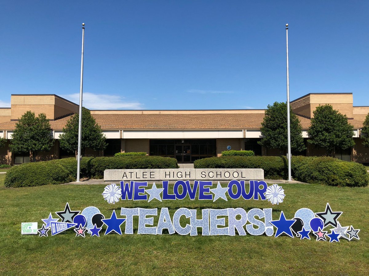 Words cannot possibly capture what <a href="/ATLRaiderNation/">Atlee High School</a> teachers mean to our students.  Thank you for leading during a time of change and persevering through difficult times!  Huge shout-out to our fantastic PTSA for this signage in front of AHS!!!  #WeAreAtlee <a href="/HanoverSchools/">Hanover County Public Schools</a>