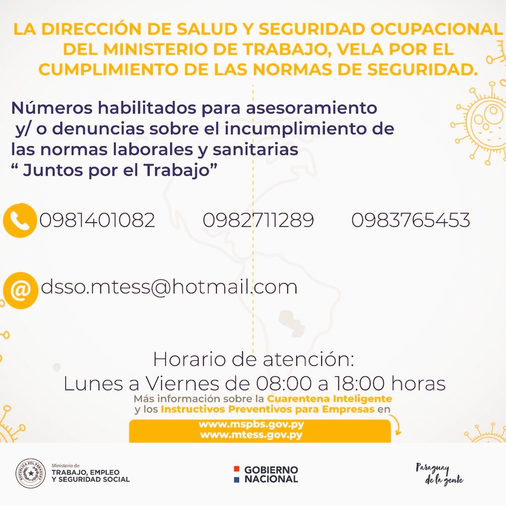 mmmellid's tweet photo. Si tomamos conocimiento acerca del INCUMPLIMIENTO de estas NORMAS SANITARIAS, recurramos responsablemente a las Instituciones competentes encargadas de supervisar, poniendo a su conocimiento la infracción a dichas normas.
#UNIBEMAP #COVID19
#CuarentenaInteligente https://t.co/G5dKlRiwU2