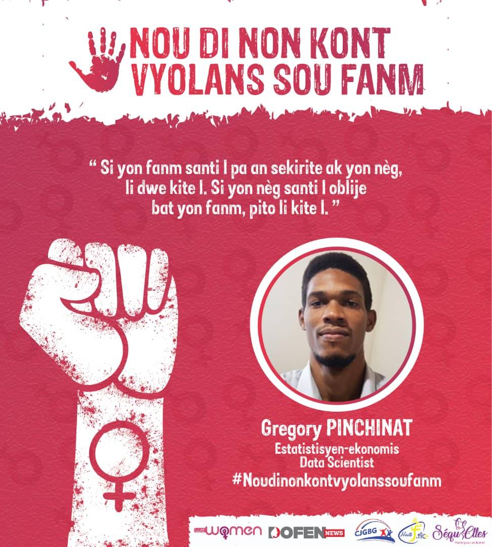 wwomenorg's tweet photo. "Fanm bay lavi, fanm pa machandiz, respekte dwa tout fanm."
.
.
.
#noudinonkontvyolanssoufanm
#wewomenorg #sequElles #Dofen #HFTIC #CJGBG #nonalaviolence #femmesdecourage #luttonscontrelaviolence #protection #protegeonslesfemmes https://t.co/xNRHi9I4xc