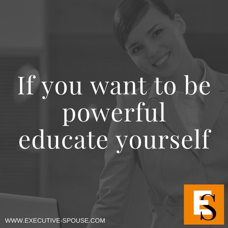 ExecutiveSpouse's tweet photo. Educate yourself and get more powerful. #educate#learn #grow#powerful #discover #selfcare https://t.co/oR5Id8y8Fe