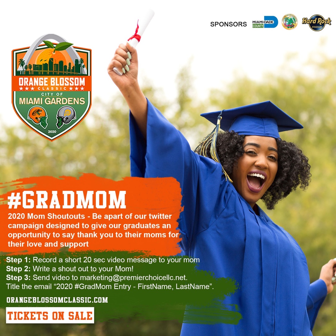 orangeblossomfc's tweet photo. Calling all 2020 high school and college graduates: it's time to recognize mom for all her love &amp; support over the years for Mother's Day.

Follow the steps in the image below to submit your video for mom, and we'll share your videos here with the #gradmom hashtag.

#classof2020 https://t.co/oVsXLSUxWw