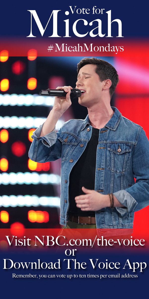 AStepPastReason's tweet photo. Vote for Micah tonight! #micahmondays https://t.co/ccxYAr8dQ3