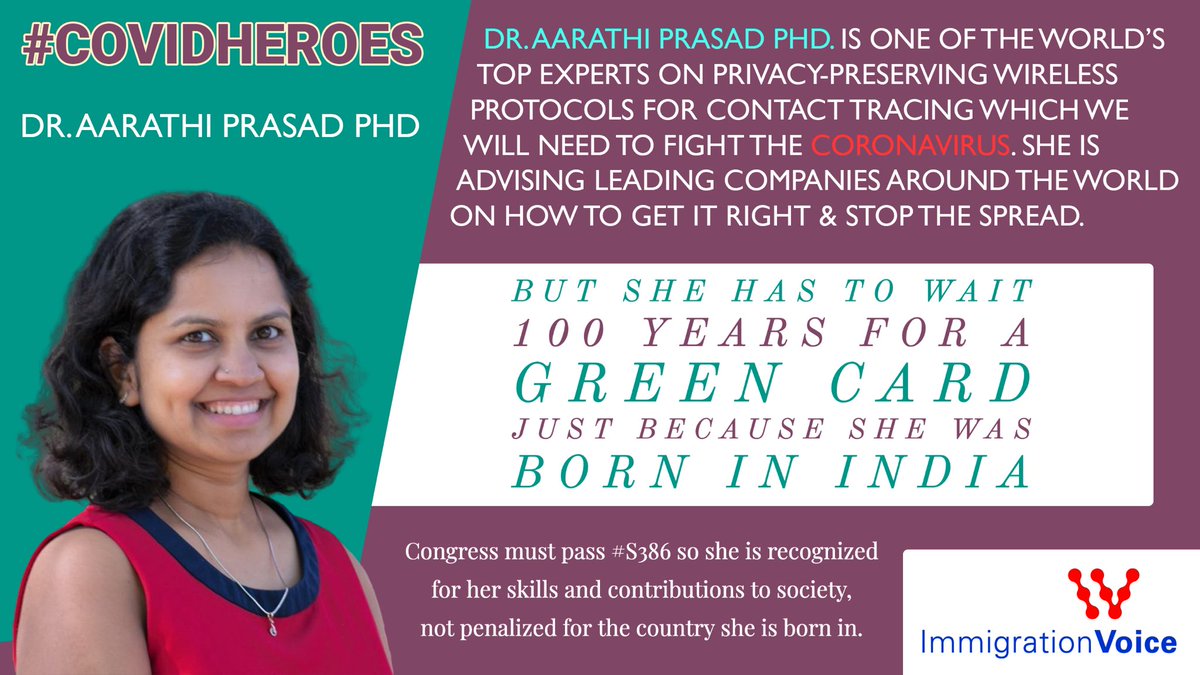 Py01Sk's tweet image. .@SenatorDurbin When we implement test &amp;amp; trace to stop the spread of #CORONAVIRUS, it’ll be thanks to Dr Aarthi Prasad, a top contact tracing expert.
#ImmigrantsDieWhenDurbinLies #UnblockS386
@dnc @iamjohnoliver